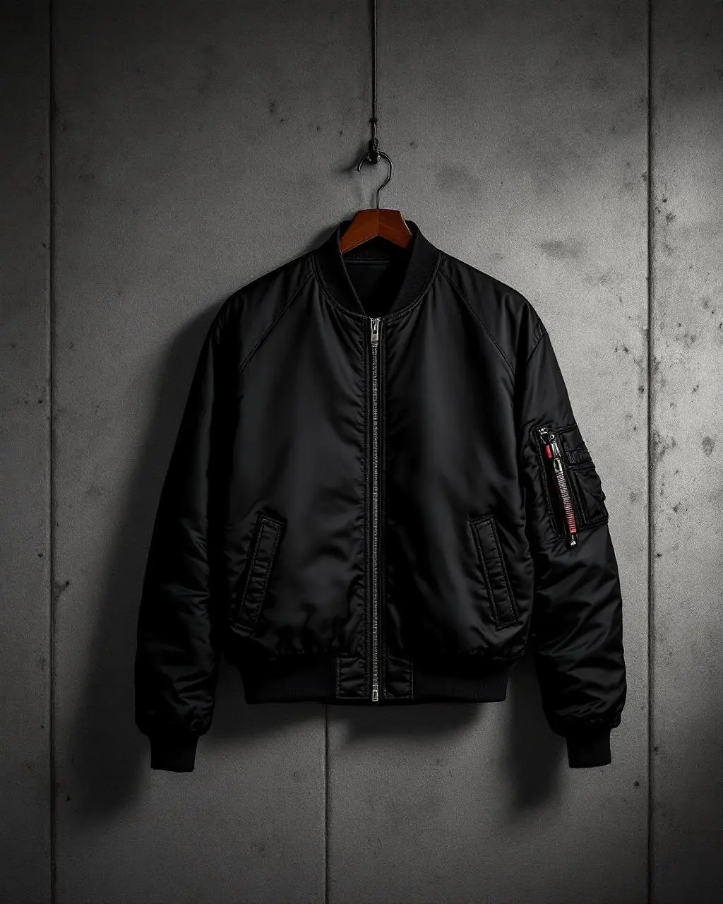 Bomber noir matelassé
