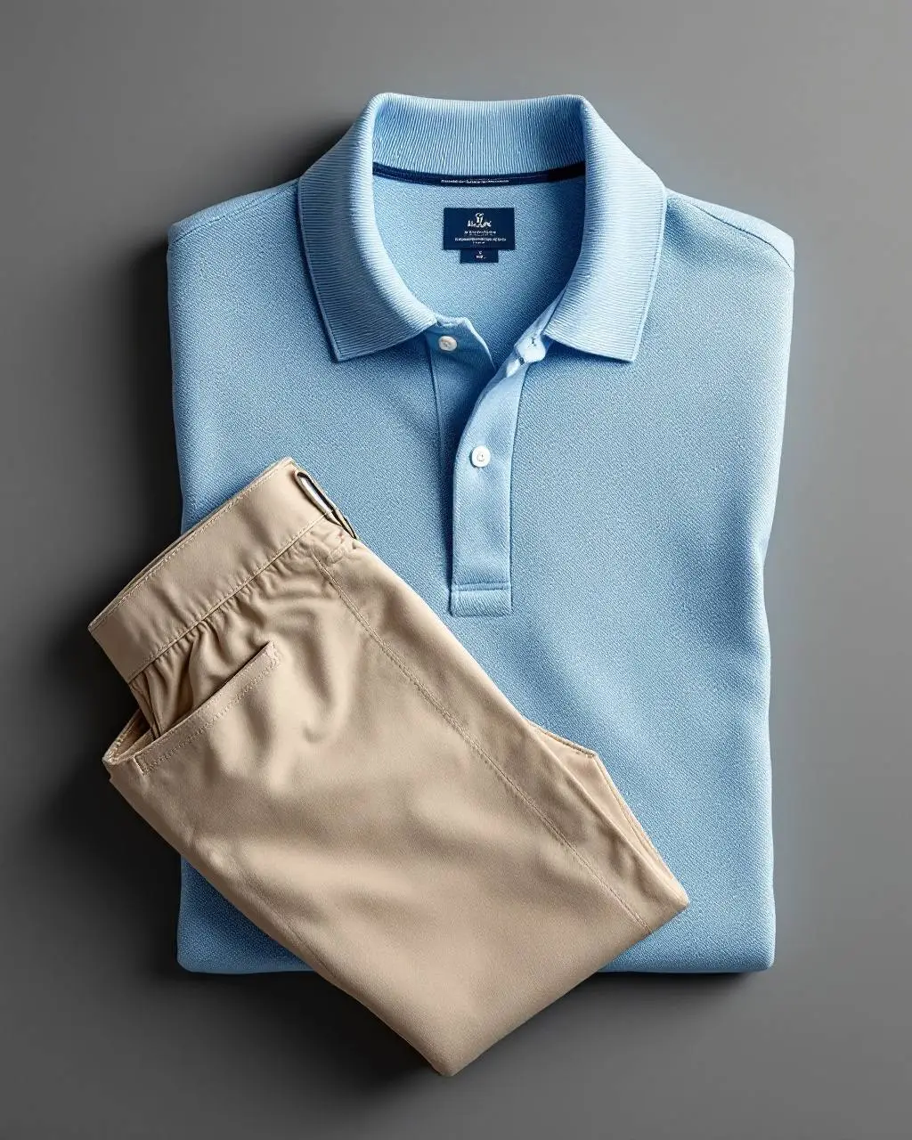 Polo tricot bleu ciel