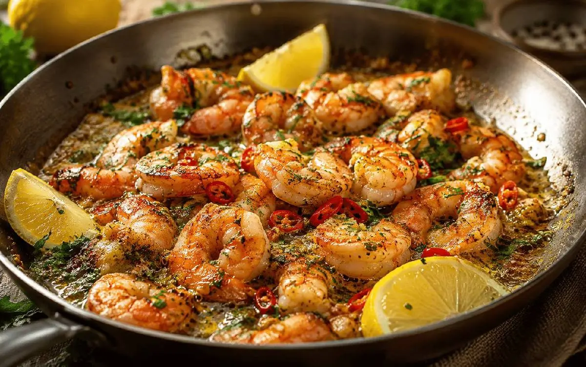 Crevettes à l’ail
