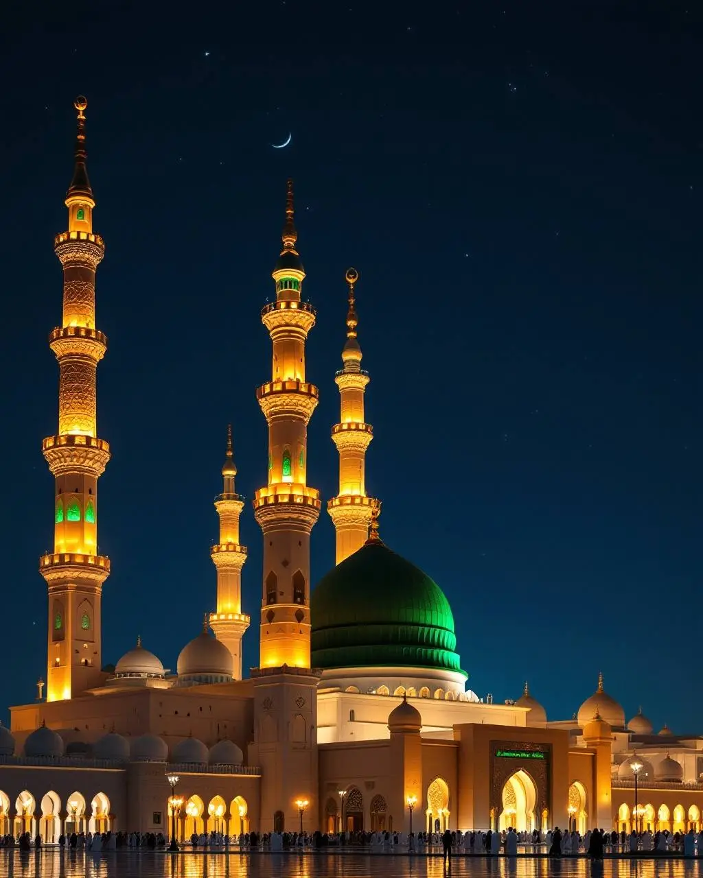 Mosquée du Prophète ﷺ la nuit