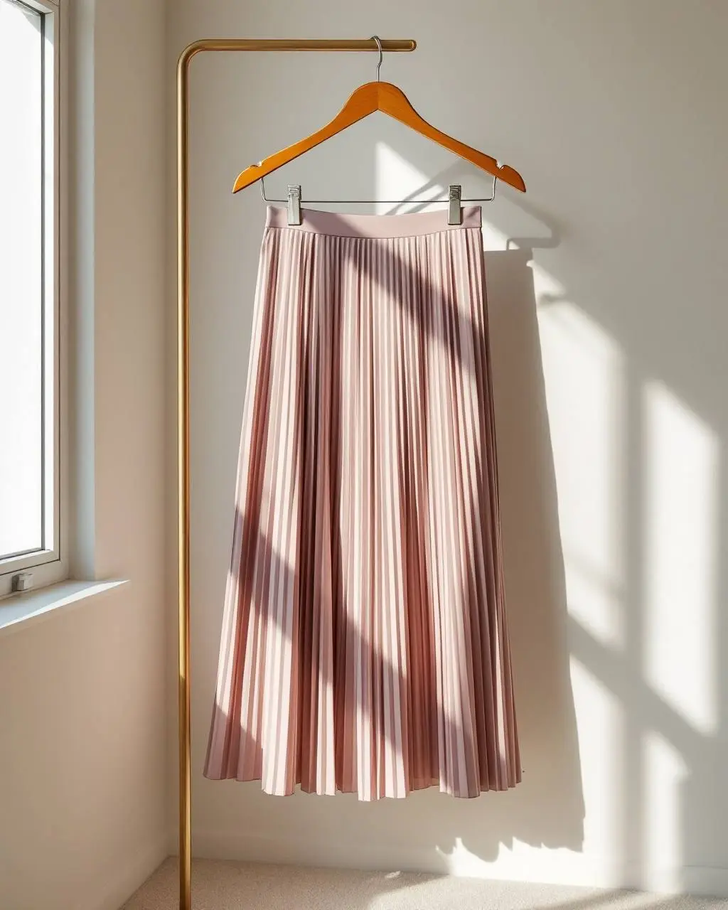 Jupe plissée mauve
