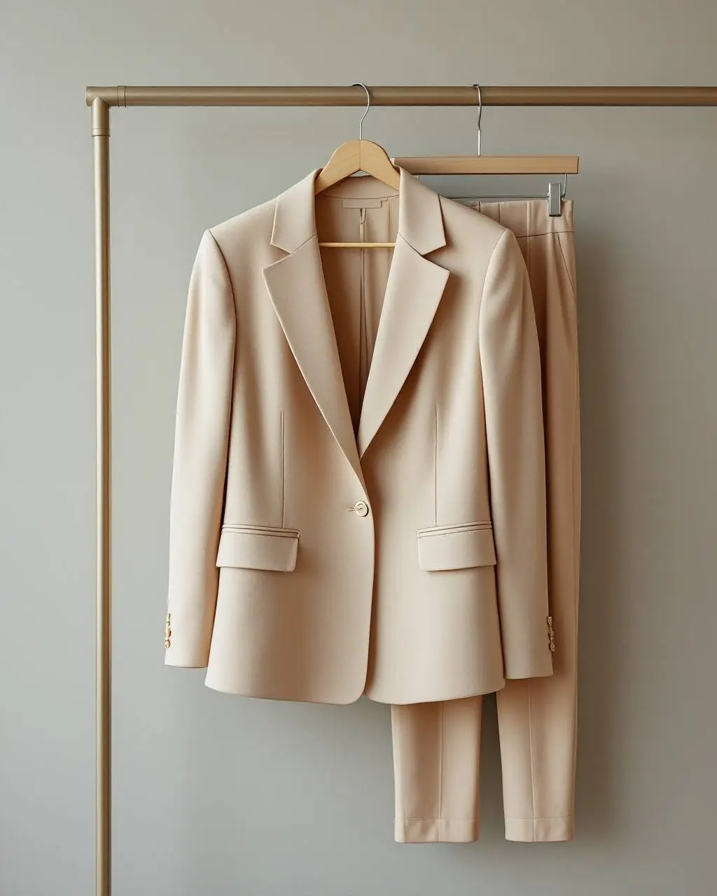 Tailleur beige deux pièces